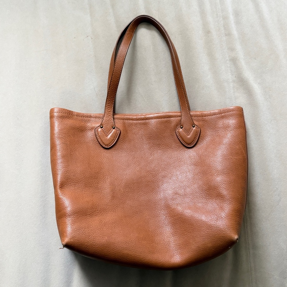 L.L. Bean Signature Large Leather Boat and Tote Shoulder Bag